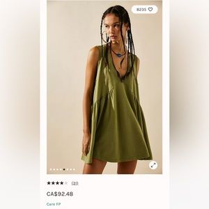 NWT Free People On My Mind Mini (Green)